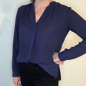 Loft Purple Tunic Blouse